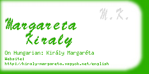margareta kiraly business card