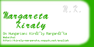 margareta kiraly business card